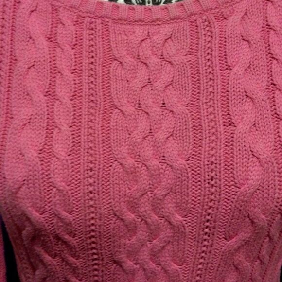 Lauren Ralph Lauren M pink sweater, 100% cotton. Machine washable. - Picture 2 of 6